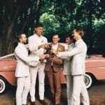 linen wedding suit