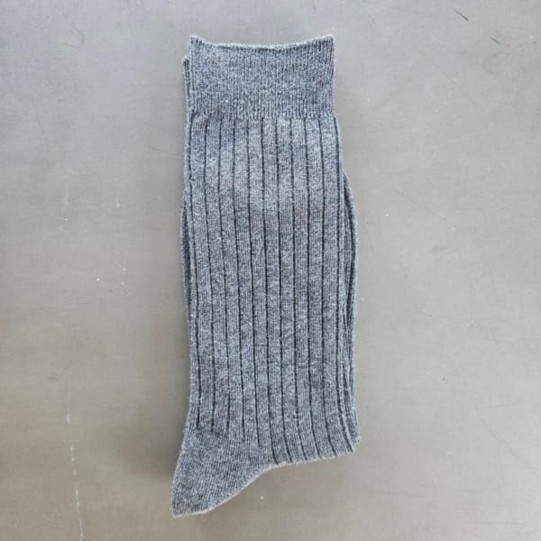 Grey Ribbed Socks