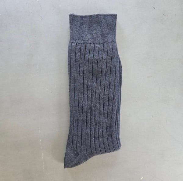 Black Ribbed Socks