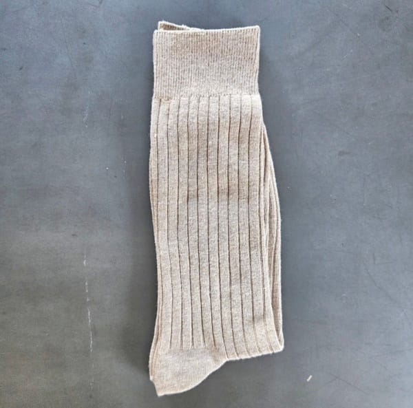 Tan Ribbed Socks