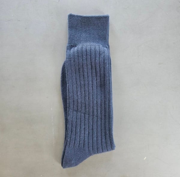 Navy Ribbed Socks