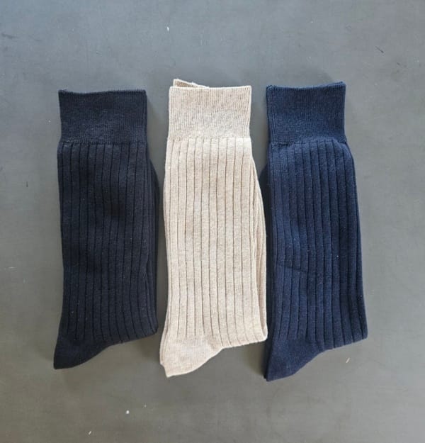 3 Pack Ribbed Socks