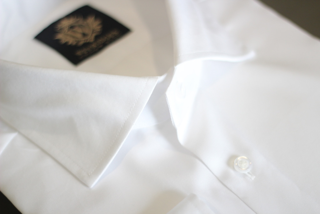 Custom white cufflink shirt