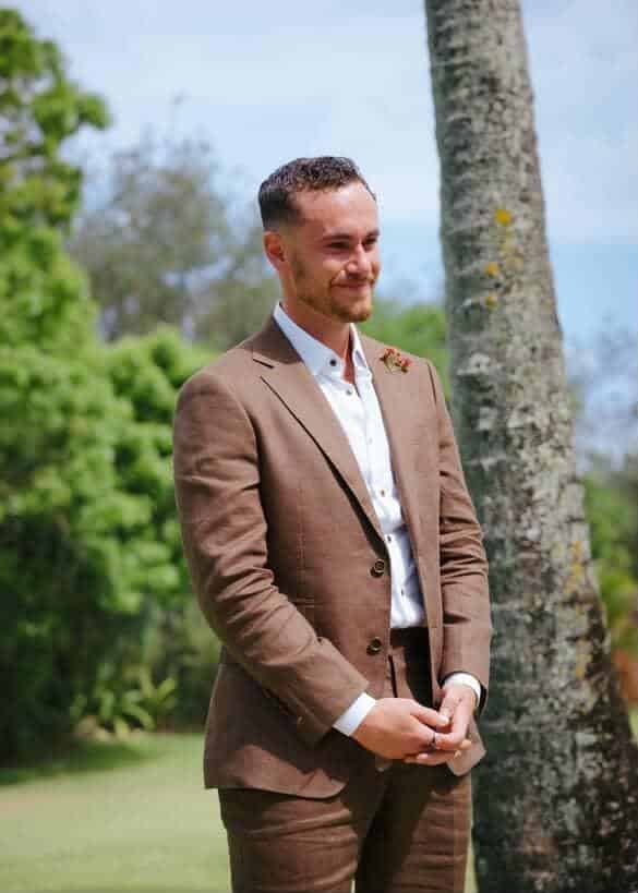 linen wedding suit brisbane