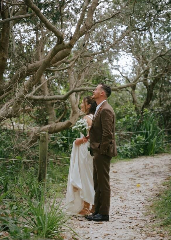 linen wedding suit