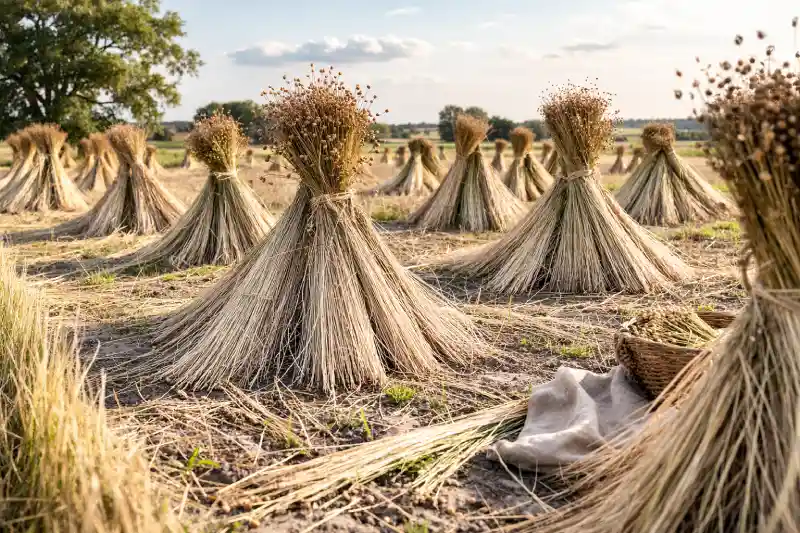 linen suiting flax plant process